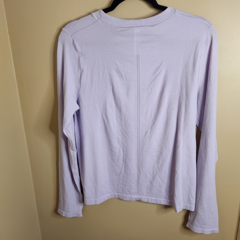 Athleta Ascent Seamless Top Lavender Purple Wool Blend Long Sleeve XL NWT 853965
